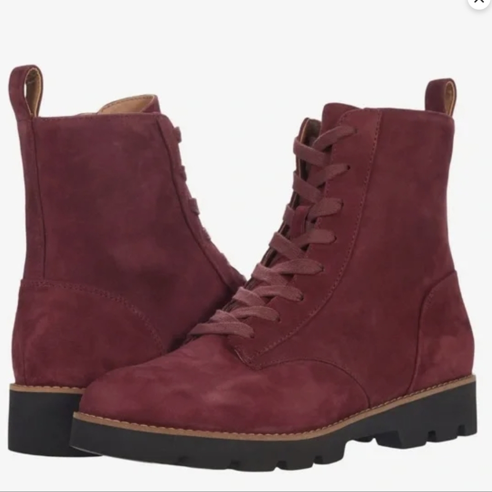 NIB Vionic Port Lani Waterproof Leather Combat Boot